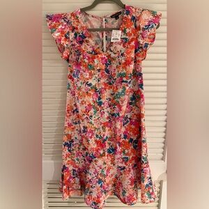 NWT J. Crew Mercantile Flutter Sleeve Dress